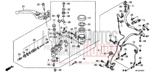 FR. BRAKE MASTER CYLINDER (CBR600RA) CBR600RAC de 2012